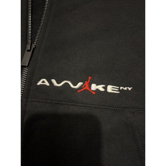 NWT Rare Awake NY x Jordan Full-Zip Fleece Hoodie Black Men's Size Large nike - Picture 3 of 10